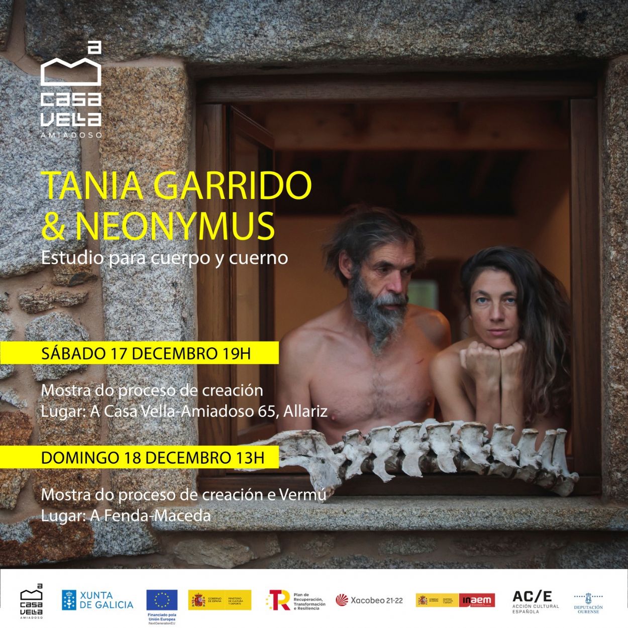 Residencia artística con Tania Garrido en A Casa Vella. Amiadoso. Ourense
